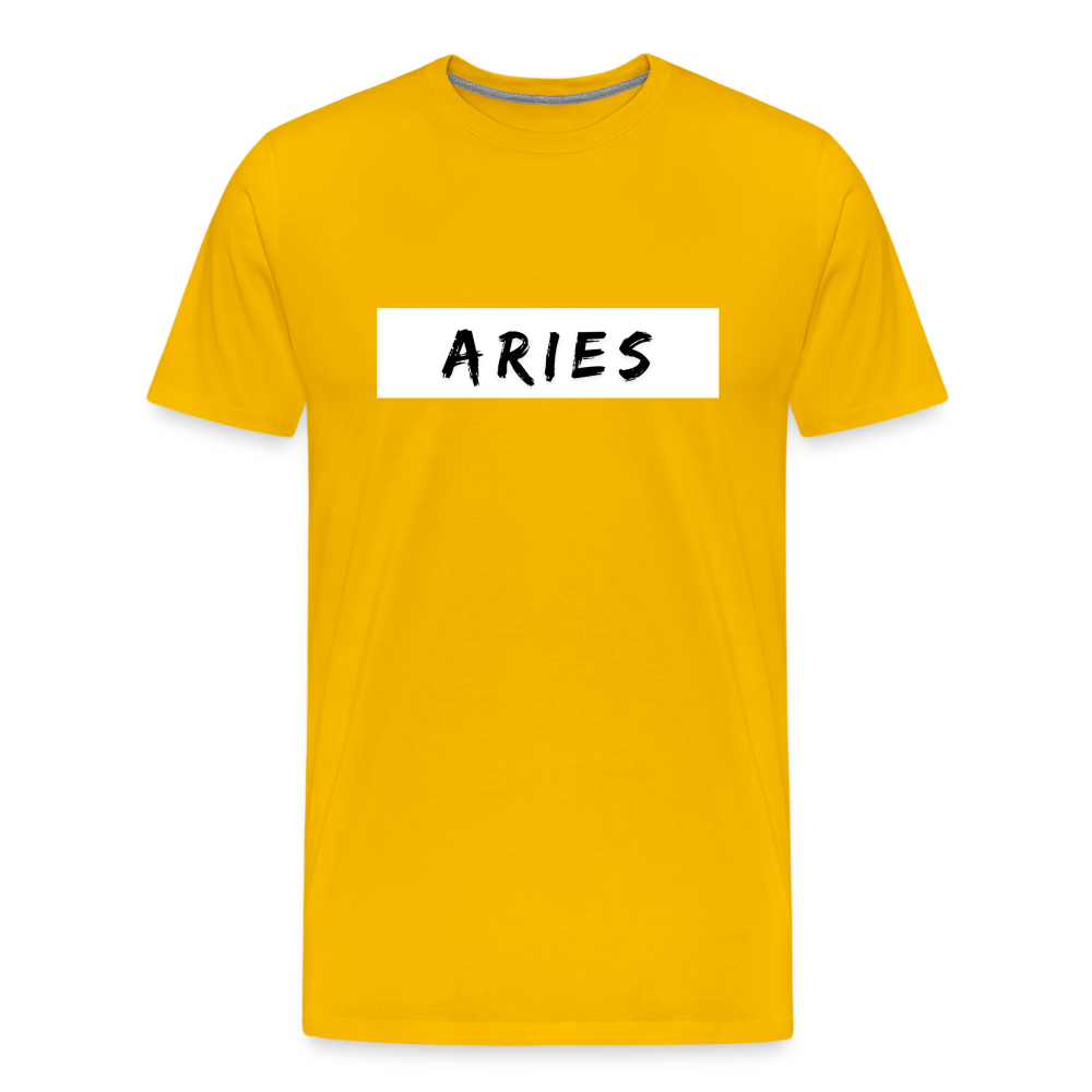 Aries Zodiac Shirt – Bold Aries T-Shirt for Astrology Lovers - sun yellow