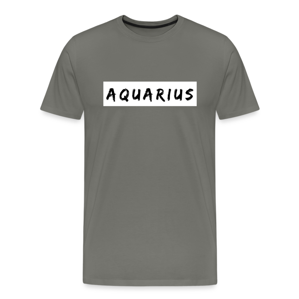 Aquarius Zodiac Shirt – Unique and Trendy Aquarius T-Shirt for Astrology Lovers - asphalt gray