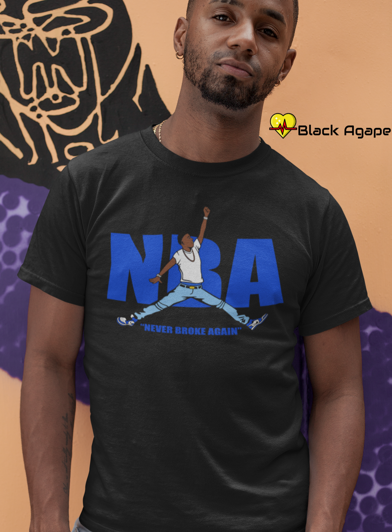 NBA (Never Broke Again): Black Urban T-Shirt – Black